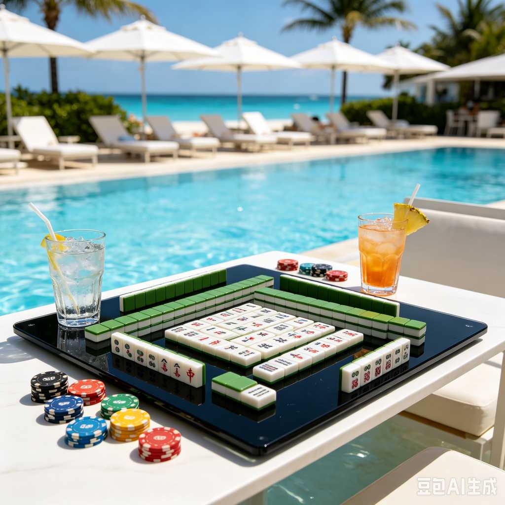 wooden mahjong set